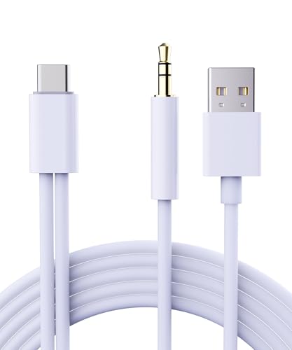 LMUBOY AUX to USB C Cable for Car,[Mfi Certified] 2-in-1 Type-C to 3.5mm Male Audio Cord with USB Charge Plug for iPhone Air 17/16/15 Series, Galaxy S20-S25, Pixel,Noise-Free Music & 5v/3A Charging - style: Aux + USB Plug
