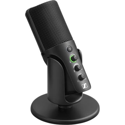 Sennheiser Profile USB Condenser Microphone with Desktop Stand Bundled with Closed-Back Headphones + Microphone Boom Arm + Wind Screen Pop Filter + Microfiber Cleaning Cloth (5 Items) - style: Profile Mic + HD 280 + Arm & Pop Filter