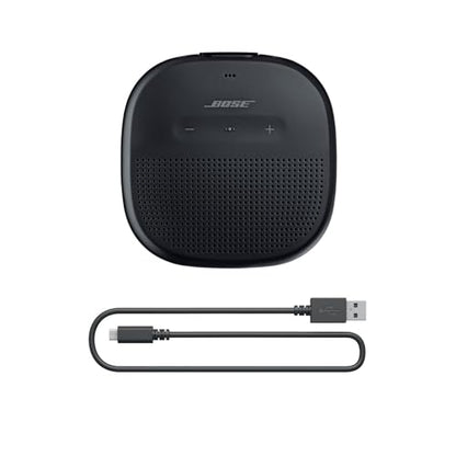 Bose SoundLink Micro Bluetooth Speaker: Small Portable Waterproof Speaker with Microphone, Black - color: Black