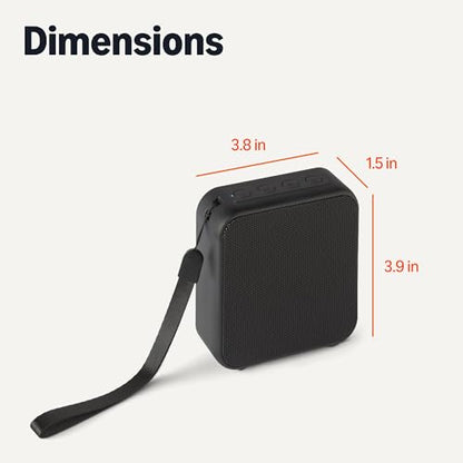Amazon Basics Bluetooth Speaker Wireless, IPX5 Waterproof, 6 Hour Playtime, Compact Size for Home, Outdoor, Black