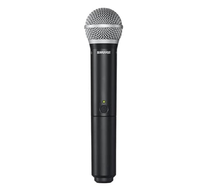Shure BLX288/PG58 Dual Wireless Vocal System - J11 Band | 14-hour battery and 300 ft UHF range with two PG58 handheld vocal mics and dual-channel receiver for live vocals - style: J11 Band (596-616 MHz)