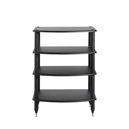 Pangea Audio Vulcan Four Shelf Audio Rack, Media Stand, and Components Cabinet 4 Shelf Black - color: 4 Shelf Black