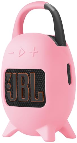 Geiomoo Silicone Carrying Case for JBL Clip 5, Protective Portable Scratch Shock Resistant Cover (Pink) - color: Pink