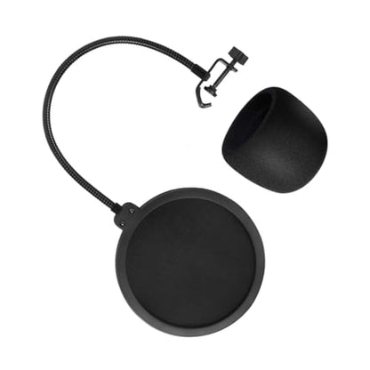 Abaodam Double Layer Microphone Windscreen Shield Mic Cover Filter Mask for Lavalier Mic Fit