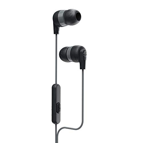 Skullcandy Ink’d+ Wired Earbuds with 3.5mm AUX Plug - Black | Noise Isolating Fit, Wired Connection, In-Line Microphone Call and Track Control, Ear Gel Sizes for Custom Fit, Travel Ready - color: Black