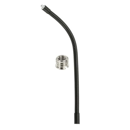PATIKIL 12" Gooseneck, 1/4"-20 Female to Male Thread Metal Universal Hose Flexible Arm Gooseneck Tube Extension Holder with Reducing Screws for Action Camera, Phone, Microphone, Black - size: 30cm