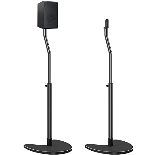Mounting Dream Speaker Stands Pair, Max 39" Height Adjustable, Heavy Duty Base, 11 lbs Capacity Each, Set of 2 Universal Floor Stands - size: 4.7" W x 7.9" H Speaker