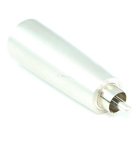 MyCableMart XLR Male to RCA Male Adapter, Nickel Plated