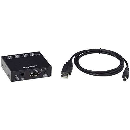 Amazon Basics 4K @30Hz HDMI to HDMI and Audio Extractor Converter with SPDIF, Stereo Audio Output, Toslink Optical Audio for Apple TV, Fire TV, Fire Stick, Blu-Ray Players, Black