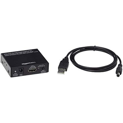 Amazon Basics 4K @30Hz HDMI to HDMI and Audio Extractor Converter with SPDIF, Stereo Audio Output, Toslink Optical Audio for Apple TV, Fire TV, Fire Stick, Blu-Ray Players, Black