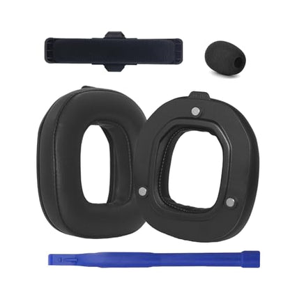 A50 Mod Kit – Replacement Ear Cushions and Headband Kit for Astro A50 Gen 4 / Gen 5 Headset, High-Density Noise-Isolating Foam with Added Thickness, Comfort Upgrade (Black) - color: Black