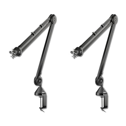 RODE PSA 1 Professional Desk-Mounted Studio Boom Arm Pair for Two-Person Podcasting and Streaming - Bundled with StreamEye Polishing Cloth