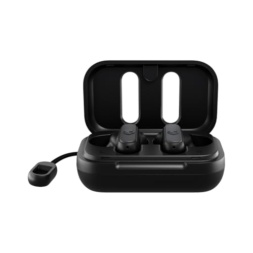 Skullcandy Dime 2 Wireless Earbuds,Bluetooth Headphones,Noise Isolating Fit,Up to 12 Hours Battery,Microphone for iPhone Android,Easy Carry with Integrated Lanyard - True Black,(Pack of 2) - color: True Black, size: One (Pack of 2)
