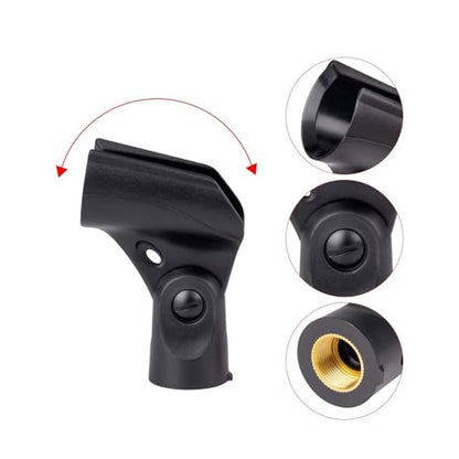 Generic A25D Microphone Clips Clamp Holder Replacement for Shure SM58 BETA58A PG58 BETA57 SM57 Microphone, 2 Pack