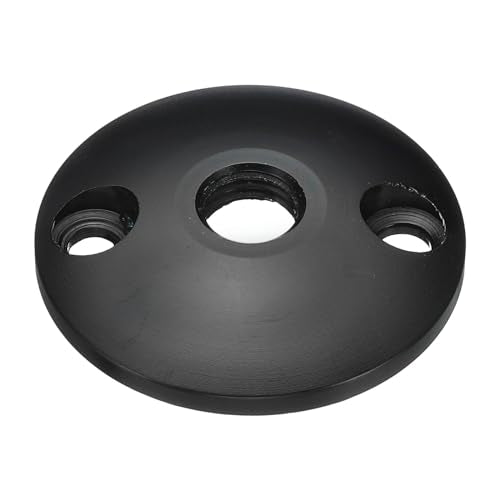 PATIKIL M8 Gooseneck Flange Mount, Female Thread Nut Screw Round Base Desk Table Mounting for Gooseneck Hose Adapter, Aluminum Black - color: Black, size: M8