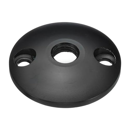 PATIKIL M8 Gooseneck Flange Mount, Female Thread Nut Screw Round Base Desk Table Mounting for Gooseneck Hose Adapter, Aluminum Black - color: Black, size: M8