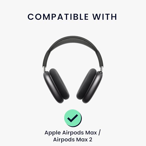 kwmobile Case for Apple AirPods Max/AirPods Max 2 Cover - Over Ear Headphone Storage Bag - Neoprene Headset Travel Pouch with Wrist Strap - Dark Grey - color: dark grey