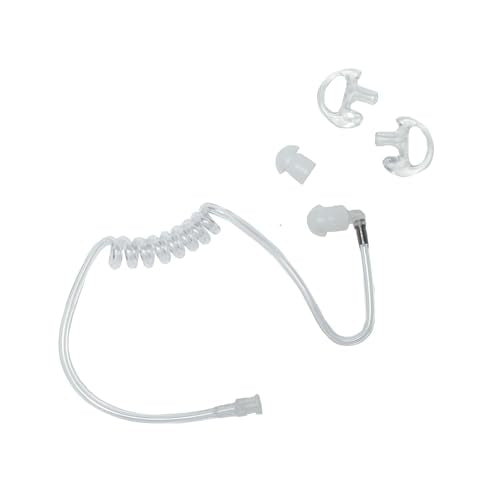 Replacement Clear Acoustic Coil Tube Compatible with Motorola Kenwood Baofeng Midland HYT Vertex Cobra Icom Walkie Talkie Two Way Radio Acoustic Tube Earpiece,10PCS ﻿