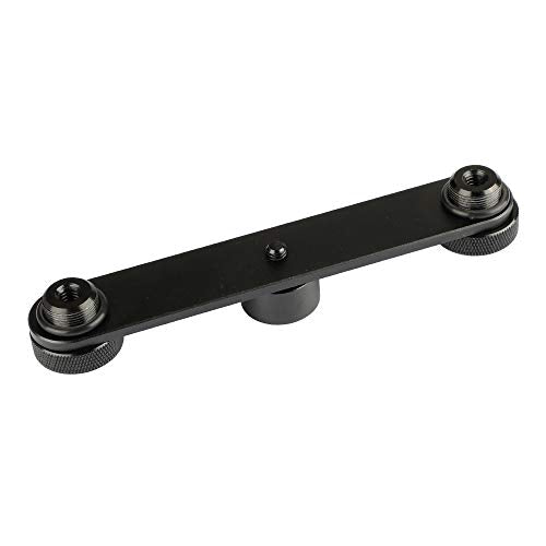 CAMVATE Double Microphone Mounts Bracket T-bar - 1958 - size: 3 cm (W) x 15 cm (L) x 2 cm (H)