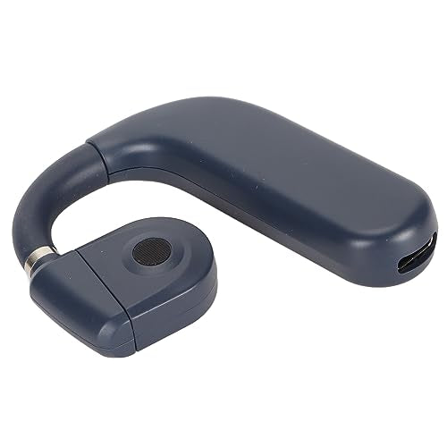 Bluetooth Headset, Noise Cancelling Single Ear Earpiece, Hands Call Earphones with Built in Mic for Driving Business Office, 300mAh Battery (Blue)