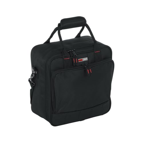 Gator Cases 12 x 12 x 5" Padded Mixer Carry Bag (G-MIXERBAG-1212) | Fits Compact Small Format Mixers, Dual Layer Padding, Organized Cable Storage, Adjustable Removable Shoulder Strap - size: 12"x 12"x 5.5", style: Small Format