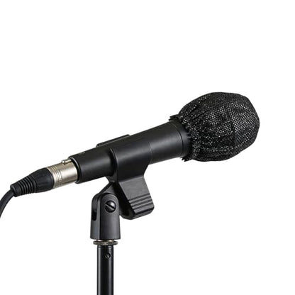 Foraineam 800 Pcs Microphone Cover Disposable Non-Woven Mic Covers Individually Wrapped Microphone Windscreen Protective Cap with Elastic Band for KTV, Karaoke, Recording Studio, News Interview