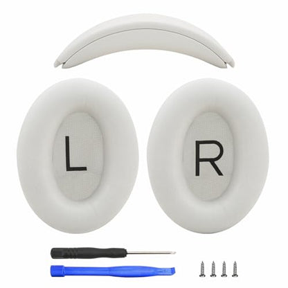 Replacement Earpads and Headband Pad Compatible with Bose QC35 QC45 Waterproof and Sweat-Resistant (Beige) - color: Beige