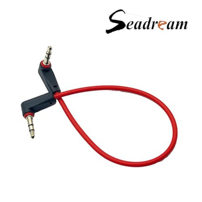 Seadream 3.5mm Audio Cable Short Aux Cord 2Pack 8 inch | 90 Degree 3.5mm Double Angle Male Stereo TRS Aux Cable Cord Portable Compatible for Headphone, Car,Tablets, Speakers,Beats