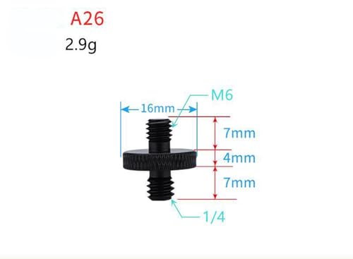 Camera Microphone Quick Release Flash Tripod Adapter Mount Kit Hot Shoe 1/4 to 3/8 M5 M6 M8 Male Female Convertion Thread Screws Series Set for Go pro Insta360 (15 Pcs MS)