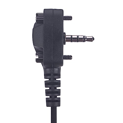VX-261 Earpiece with mic PTT for Motorola Vertex Standard Radio EVX-261 VX-231 EVX-531 EVX-534 VX-180 VX-298 VX-350 VX-351 G Shape Spring Wire Ear-Hook Headset, 2 Pack