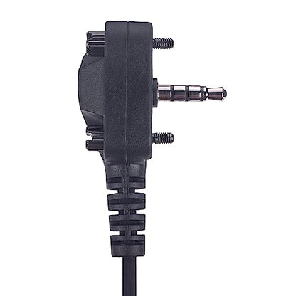 VX-261 Earpiece with mic PTT for Motorola Vertex Standard Radio EVX-261 VX-231 EVX-531 EVX-534 VX-180 VX-298 VX-350 VX-351 G Shape Spring Wire Ear-Hook Headset, 2 Pack