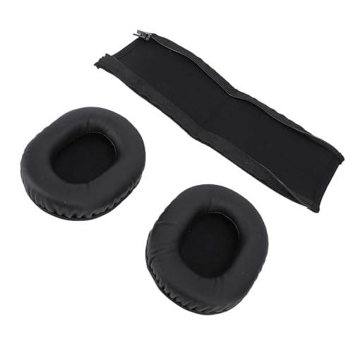 Ejoyous Earpad Headband Protector Set Replacement Ear Pads Headband Cushion Pad Cover Memory Foam Protein Leather with Zipper Closure for M50X M40X M30X M20X Headphone