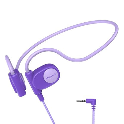 Mehomeli Kid Headphones, Air Conduction Open Ear Headphones, 3.5mm Jack | Ultra-Comfort, Ergonomic and Lightweight Design Perfect for School and Outdoor Activities-Purple - color: Purple