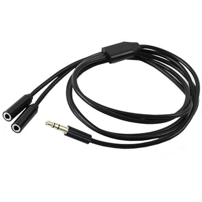 Headphone Audio Splitter 3.5mm 1 Male to 2 Female Cable 31.5inch | 3.5mm TRS Y Splitter Cable Gold-Plated Stereo Jack for Laptop Smartphone PC Mp3/4 Earphone Speaker 0.8m