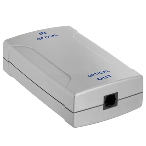 Optical Toslink Jack to Toslink Jack Digital Audio Converter Amplifier Box, Optical Toslink Extender for DVD/Blu-ray Players, Game Consoles, Audio receivers, Satellite Boxes, Cable Boxes - size: Toslink Jack to Toslink Jack