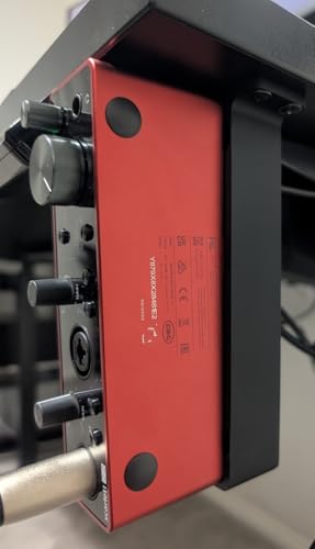 Vertical Under Desk Mount for Focusrite Scarlett 2i2 Audio Interface - Space Saving Studio & Desk Organizer