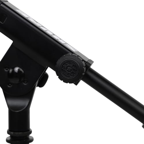 Shure by Gator Deluxe Tripod Mic Stand with Telescoping Boom and Pistol Grip One-Handed Clutch; (SH-TRIPODSTANDTBMDX) - style: Deluxe Clutch + Boom