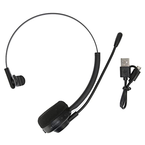 VBESTLIFE Office Bluetooth Headset with Mic, Bluetooth Trucker Headset, Noise Cancelling Trucker Bluetooth Headset, Support Noise Reduction, for Call Center,Home,Smartphones,PC