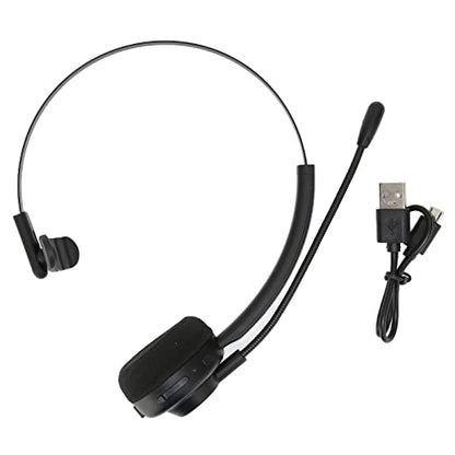 VBESTLIFE Office Bluetooth Headset with Mic, Bluetooth Trucker Headset, Noise Cancelling Trucker Bluetooth Headset, Support Noise Reduction, for Call Center,Home,Smartphones,PC