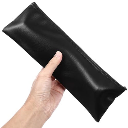 Toddmomy 4pcs Microphone Storage Bags PU Leather with Zipper for Travel