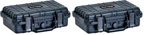 MEIJIA Portable All Weather Waterproof Protective Hard Case, Small Camera Case,Dry Case with Customizable Foam,Fit Use of Drones, Camera,Equipments, 11.65 ”x8.35”x3.78” - color: Black