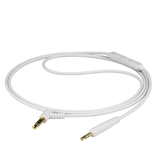 GEEKRIA Audio Cable with Mic and Mute Control Compatible with JBL 770NC/760NC, Live 760NC/ 670NC Headphones, 3.5mm to 2.5mm Replacement Stereo Cord (4ft / 1.2m) - style: with Microphone