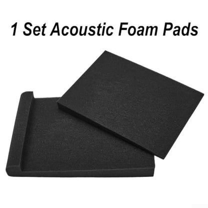 Studio Monitor Isolation Pads Acoustic Foam Set, High-Density Sponge for 5-6 Inch Speakers, Reduces Vibrations and Improves Sound Accuracy for Recording and Mixing Environments