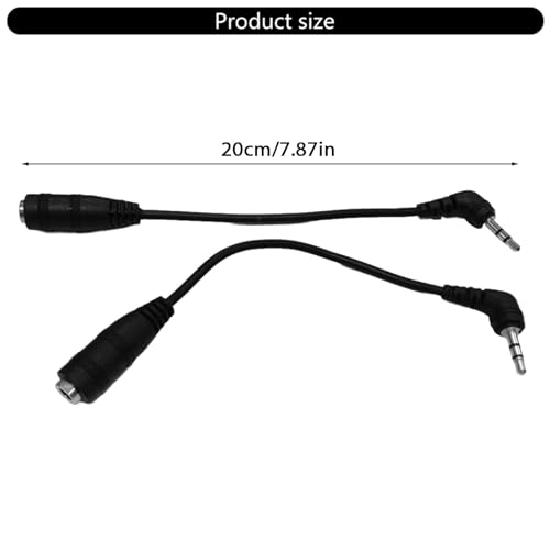 2.5mm Right Angled Male Plug to 3.5mm Female Stereo AUXs Sound Socket Power Adapter Converters Cable Right Angled Sound Cable