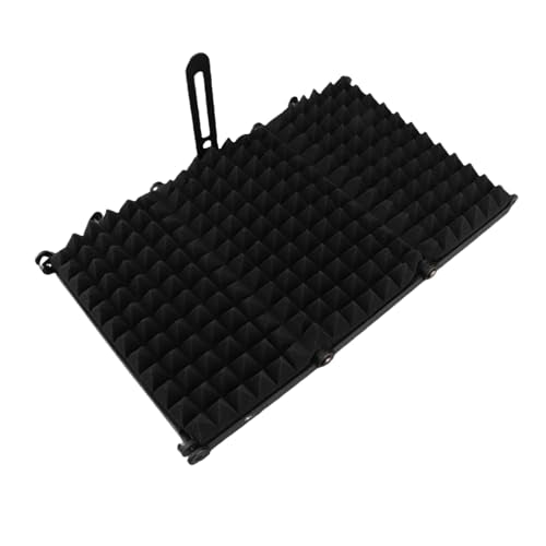 Portable Microphone Isolation, Adjustable Angle Sound Absorbing Panel with High Density Sponge for Vocal Recording and Noise Reduction (3 panel) - size: 3 panel