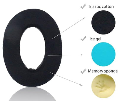 Replacement Ear Pads are Compatible with Bose QuietComfort 45 (QC45)/QuietComfort SE (QC SE) Headphones. Akkiv QC45 Earpads Cushions with ice-Feel Gel and Memory Foam (Black/ice-Feel) - color: black