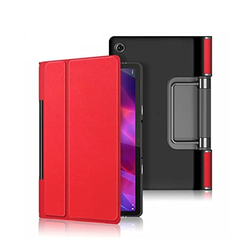 Case for Lenovo Yoga Smart Tab 11 inch YT-J706F/N Tablet 2021 PU Leather Lightweight Shell Shockproof Protective Cover - color: Red