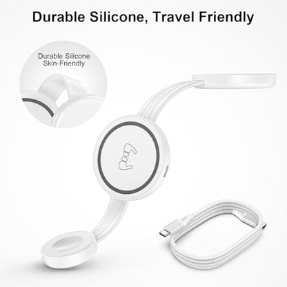 Galaxy S26 3 in 1 Wireless Charger Station, Foldable Fast Charging Pad for Samsung S25 Ultra S24 - color: Wireless Charger White