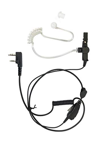 ProMaxPower Two Way Radio Security Surveillance Acoustic Tube Earpiece for Kenwood 2-Pin Retevis H-777 RT1 - size: 1-Pack