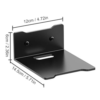 Router Wall Shelf Holder – Wall Mount Bracket, Display Shelf for | Electronics | Floating Shelf for TV Set-Top Box, Wireless Speaker, Audio Router, Projector in Home Office Living Room Setup - size: small